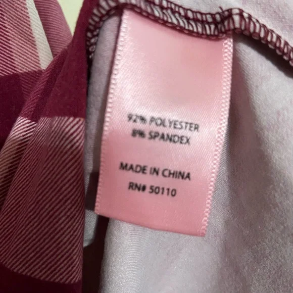 Feathers Maternity plaid short sleeves shirt dress  1X - Picture 5 of 10